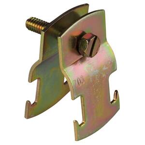 1/2 in. Universal Strut Pipe Clamp - Gold Galvanized (Strut Fitting)