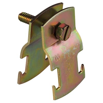 SuperMag 4-Hole Strut Fitting T-Bracket Gold Galvanized with Magnets  ZAB220M - The Home Depot