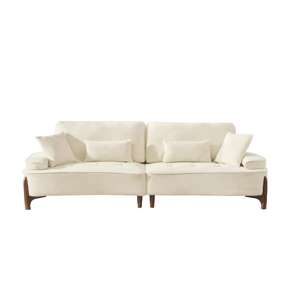 Olive Futon Velvet Accent Loveseat Sofa with Rose Gold Metal Feet