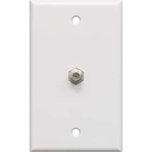 White 1-Gang Coaxial Wall Plate (1-Pack)