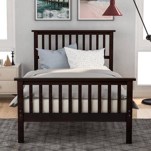 Platform Bed Frame Wood Twin Size, Thornwood King Size Captain Bed With Storage