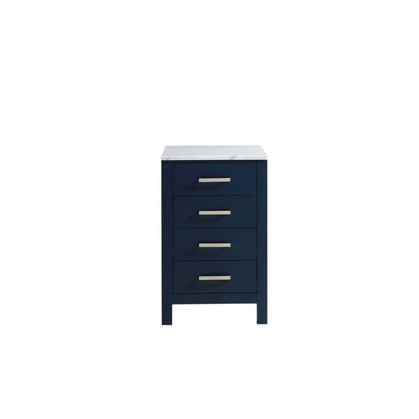 Lexora Jacques 20 Inch Side Cabinet in Navy Blue