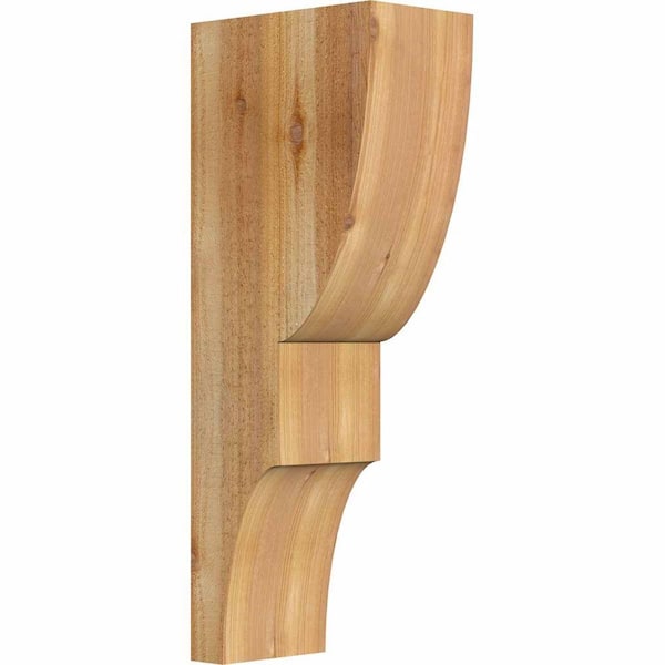 Ekena Millwork 6 in. x 10 in. x 26 in. Western Red Cedar Ridgewood Rough Sawn Corbel