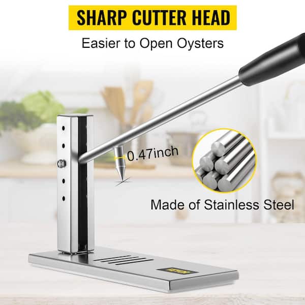 VEVOR Stainless Steel Oyster Shucker Tool Set Clam Opener Machine with  G-Clip Solid Option for Hotel Buffets or Gift QQJJXBDDWCAI2FOOXV0 - The  Home Depot