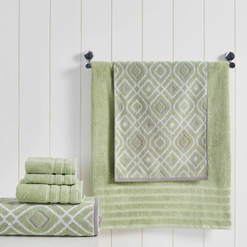 Egyptian Cotton Green Hand Washcloth Set
