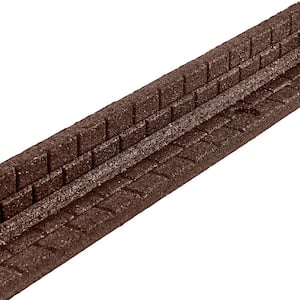 4 ft. Brown No-Dig Rubber Landscape Edging