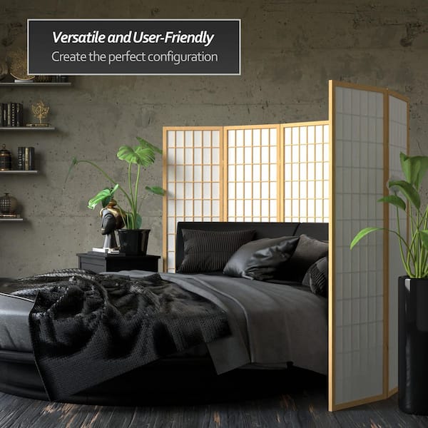 5 ft. Natural 5-Panel Room Divider