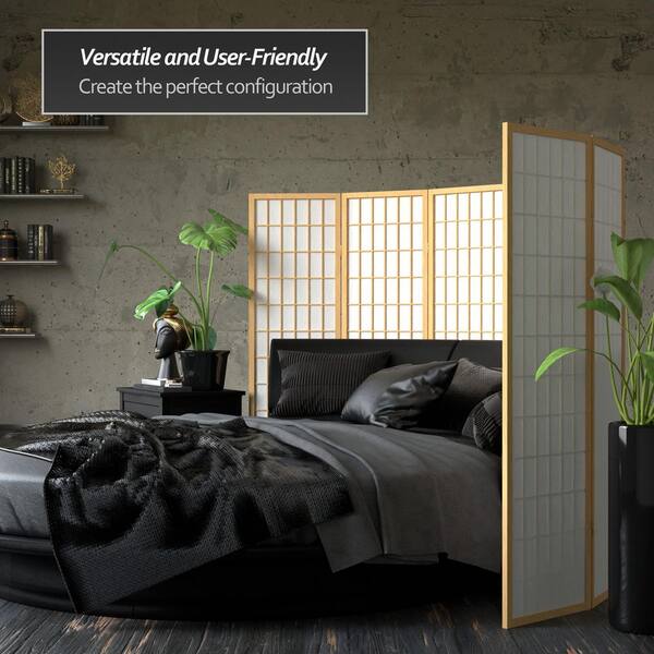 5 ft. Natural 5-Panel Room Divider