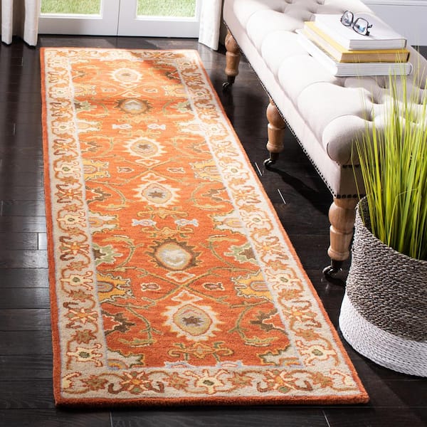 Heritage Rust/Beige 3 ft. x 6 ft. Border Runner Rug