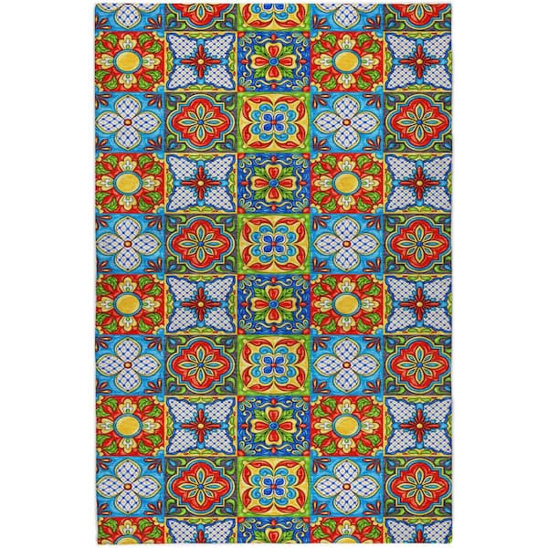 Dream Shag Premium Machine Washable Abstract ADS175 Kaleidoscope 3 ft. x 5 ft. Area Rug