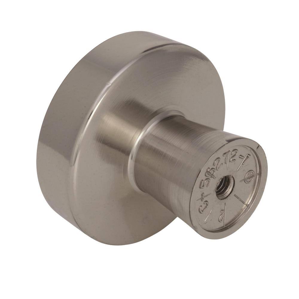 Polished Nickel Round Cabinet Knob with Mounting Hardware