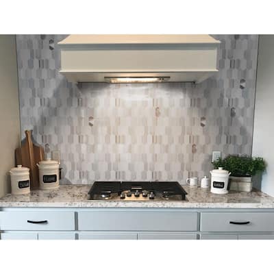 Harlow Picket 11.5 in. x 12.4 in. x 8 mm Textured Multi-Surface Mesh-Mounted Mosaic Tile (9.9 sq. ft./Case)