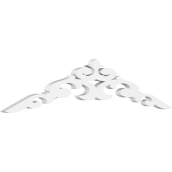 Ekena Millwork 1 in. x 36 in. x 7-1/2 in. (5/12) Pitch Kendall Gable Pediment Architectural Grade PVC Moulding