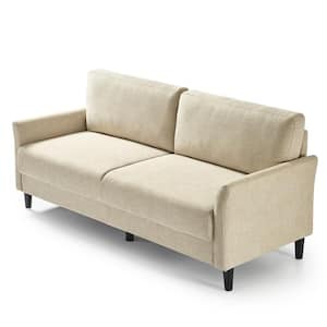 Jackie 3-Seat Beige Upholstered Sofa