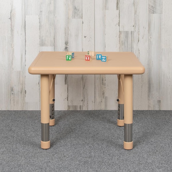 Kids Adjustable Charcoal Wood Large Table with 15 Legs + Reviews