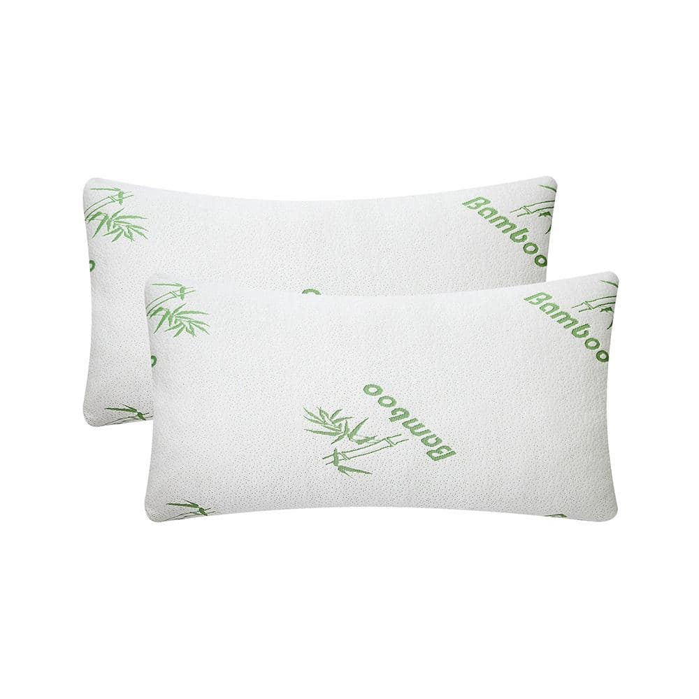 Afoxsos 2-Piece Bamboo Memory Foam Hypoallergenic Washable