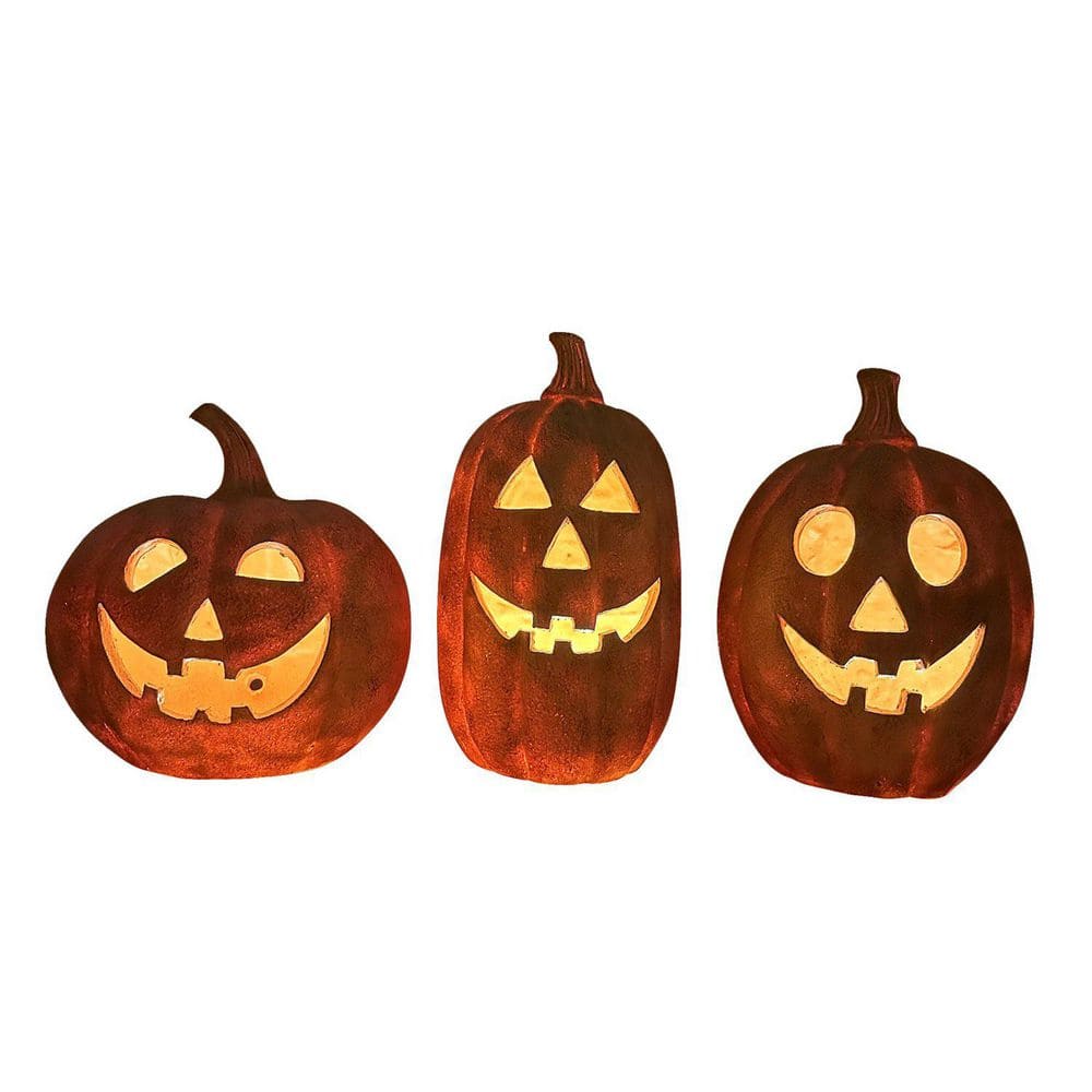LED 3-Piece Spooky Jack-O-Lantern Set Halloween Decoration price history on PriceWatchPro