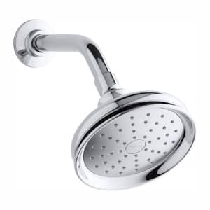 Fairfax 1-Spray Patterns 5.5 in. Round Wall Mount Fixed Shower Head in Polished Chrome