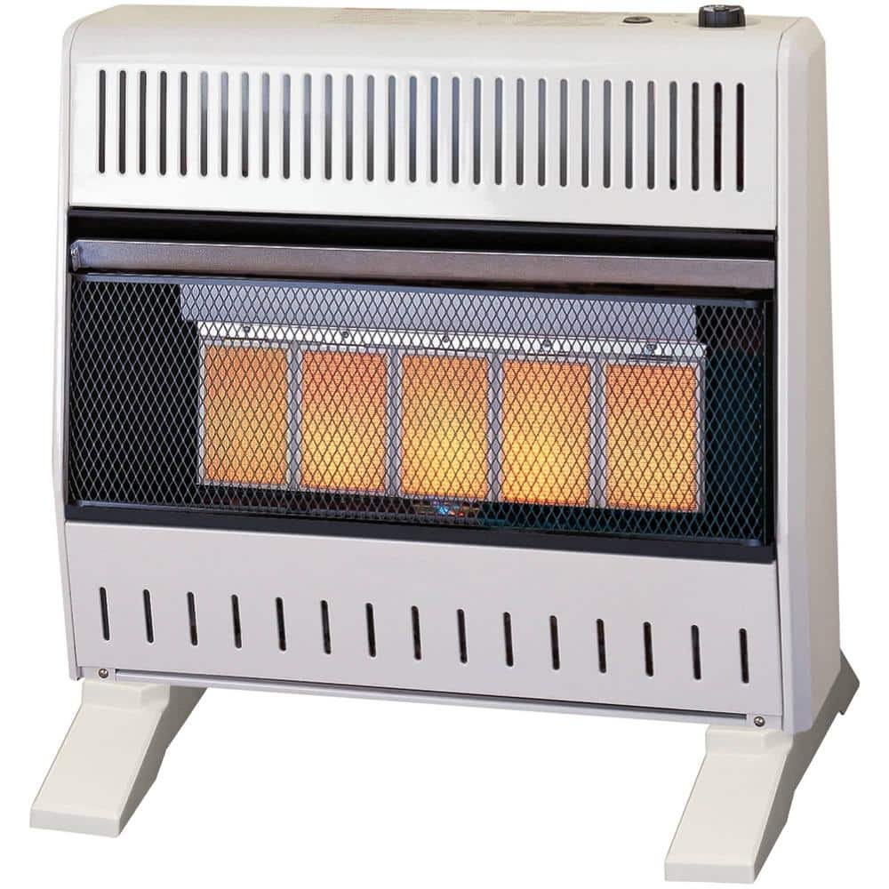 25,000 BTU Liquid Propane Ventless Infrared Plaque Heater with Base Feet, T