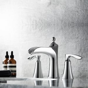 Ukiah 8 in. Widespread 2-Handle Bathroom Faucet in Polished Chrome