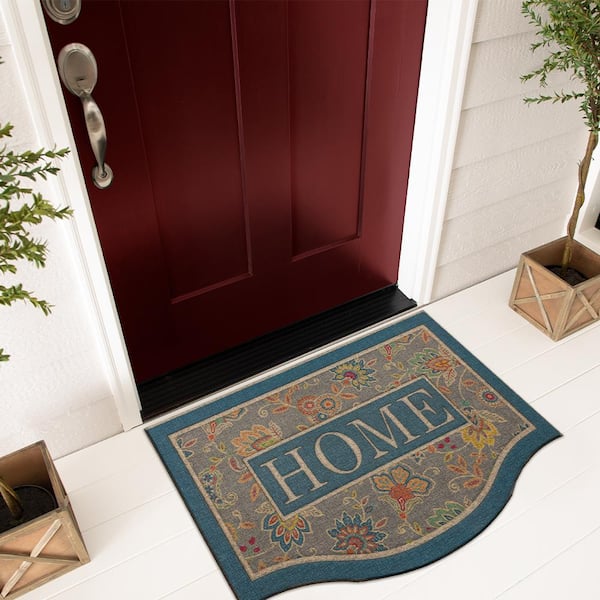 StyleWell Alexa Indigo 24 in. x 36 in. Door Mat 575596 - The Home Depot