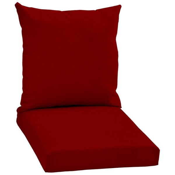 Arden Canvas Jockey Red 2-Piece Outdoor Chair Cushion-DISCONTINUED