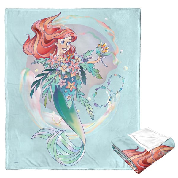 THE NORTHWEST GROUP Disney 100-Silk Touch Multi-Colored Throw Blanket Celebration Ariel