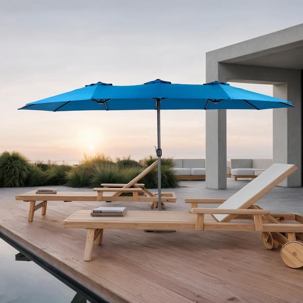15 ft. Steel Double Sided Patio Umbrella, Rectangular Large