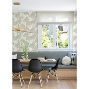 Lykke Neutral Textured Tree Paper Glossy Non-Pasted Wallpaper Roll
