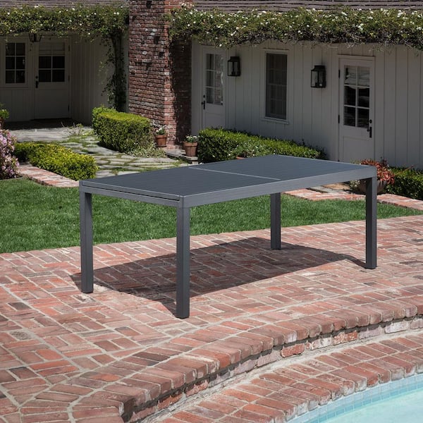 Naples 11-Piece Aluminum Outdoor Dining Set with 10 Sling Chairs and a 40 in. x 118 in. Expandable Dining Table