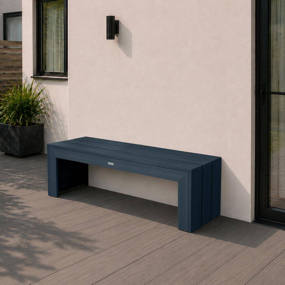 Monroe Modern 55 in. Federal Blue HDPS Poly Lumber Outdoor Bench price history on PriceWatchPro