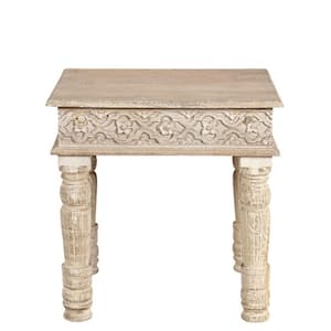 24 in. Square Natural Solid Wood End Table