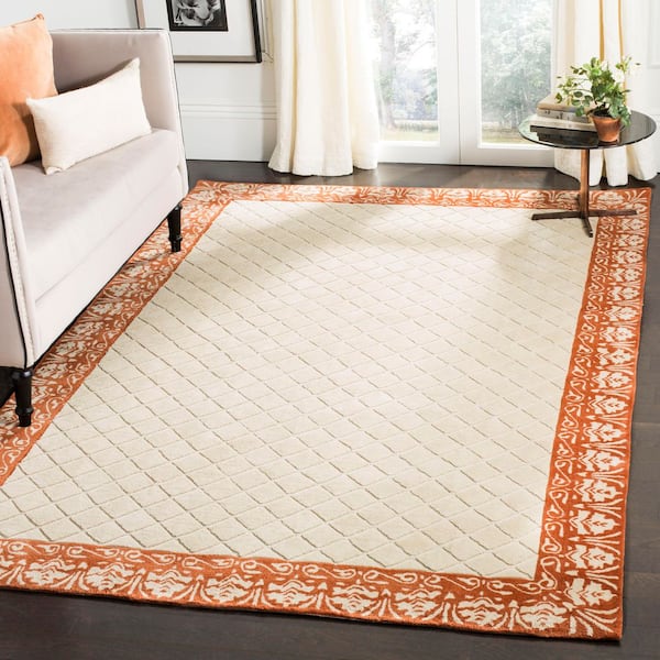 Total Performance 2 ft. x 3 ft. Coral Diamond Border Area Rug
