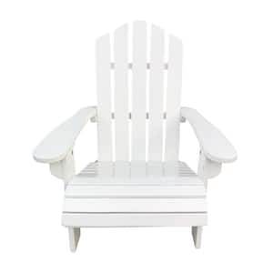 White Populus Wood Outdoor Adirondack Chair Armchair for Children Kids Ages 3-6 (Set of 1)