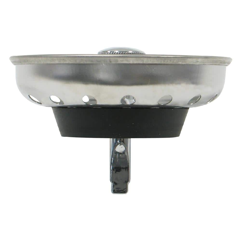 Chrome Stainless Steel Kitchen Sink Basket Strainer, 4-1/2 inch