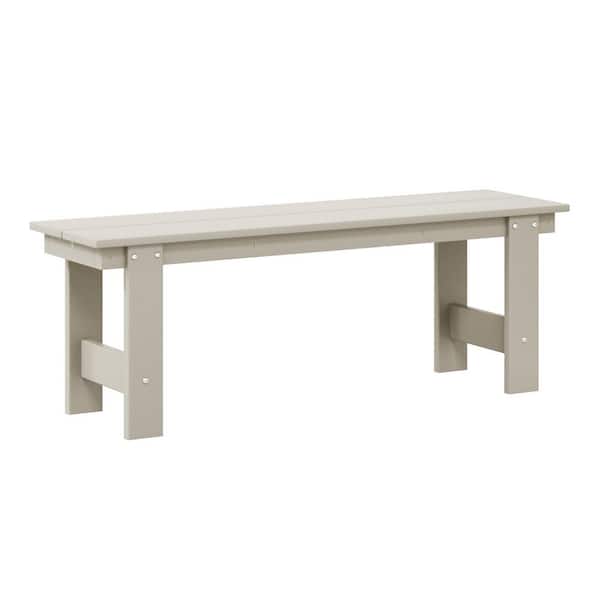 WESTIN OUTDOOR Shoreside Outdoor Patio 48" Plastic All Weather Porch Picnic Bench in Sand