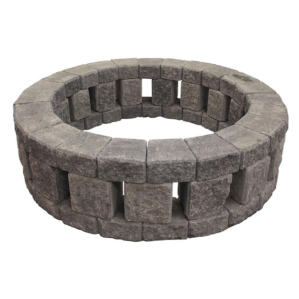 Mutual Materials Stonehenge 58 in. x 16 in. Concrete Fire Pit Kit in Cascade Blend