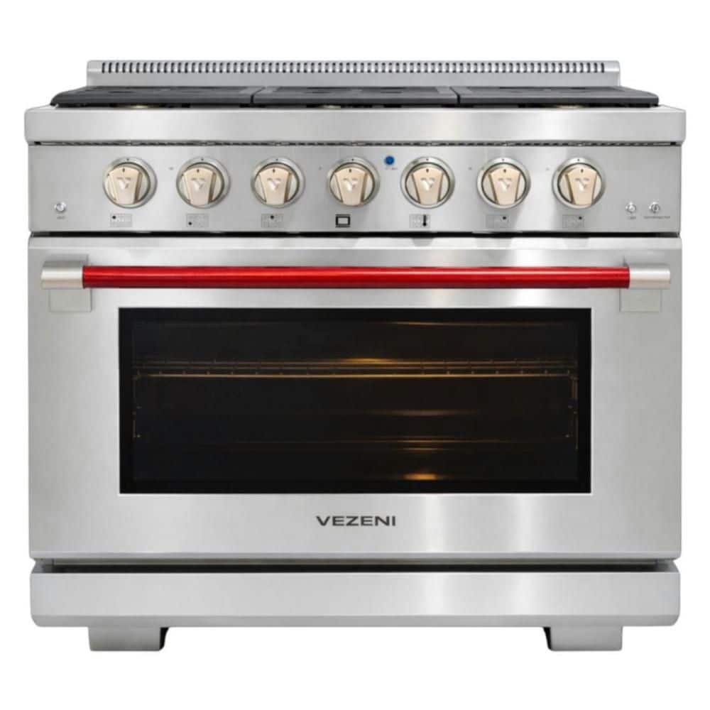 VEZENI Randolph Pro 36 in. 6-German Brass Burners Freestanding