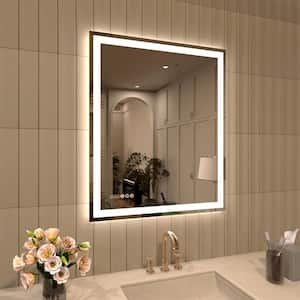 30 in. W x 36 in. H Rectangular Frameless LED Wall Bathroom Vanity Mirror