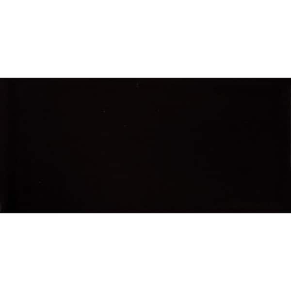 MSI Nero Subway 11.22 in. x 11.47 in. x 6mm Glossy Ceramic Mesh-Mounted Mosaic Tile (0.89 sq. ft.)