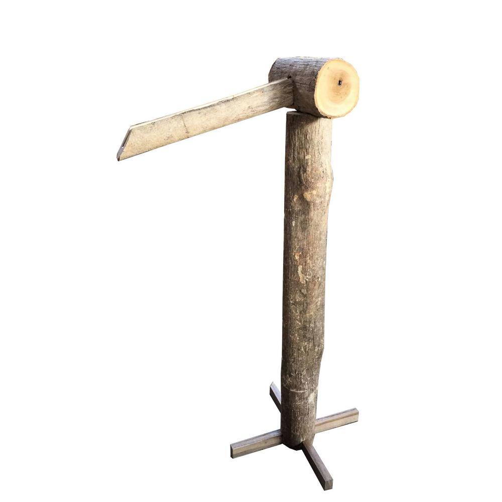 36 in. Tall Bark on Teak Log Pole Waterfall Fountain price history on PriceWatchPro