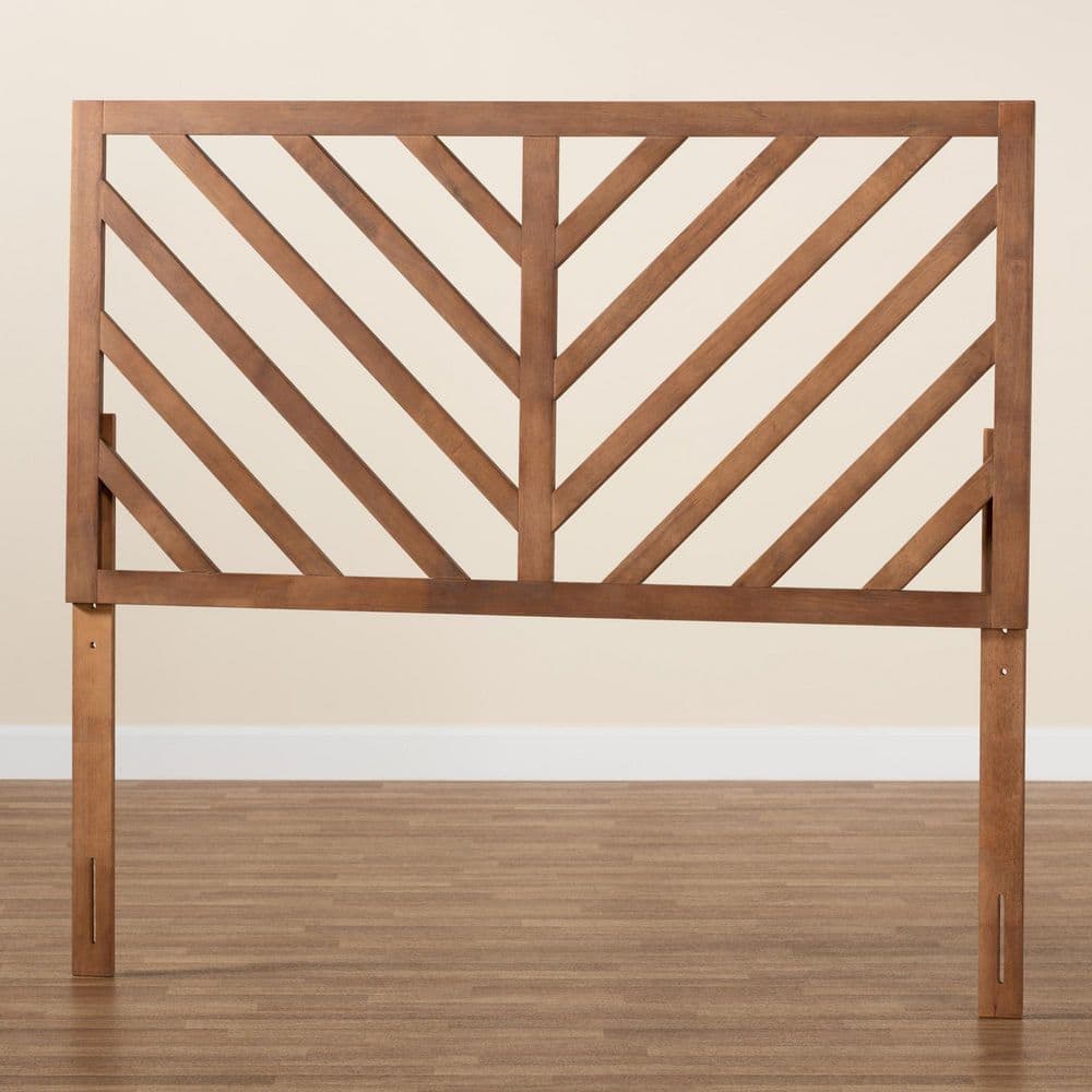 Belisma Queen Ash Walnut Wood Chevron Headboard