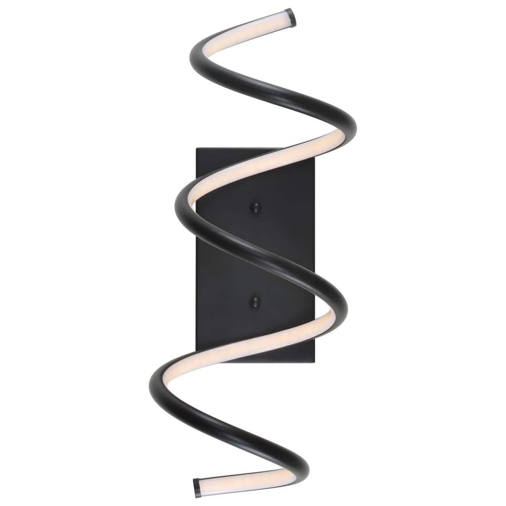 Scribble 20.5" Black Modern LED Vanity Wall Sconce