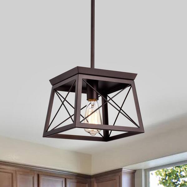 1-Light Oil Rubbed Bronze Farmhouse 