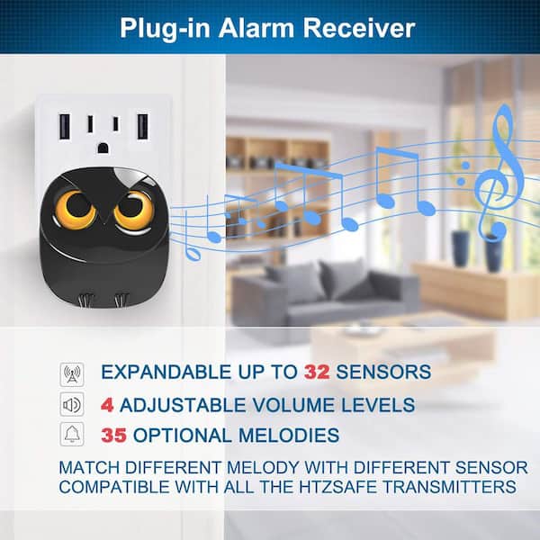 HTZSAFE Solar Driveway Alarm System-1/4 Mile Long Transmission Range-Solar Powered No Need Replace Batteries- Outdoor Weatherproof Motion Sensor