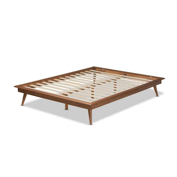 Baxton Studio Karine Walnut Queen Platform Bed Frame 156 9803 HD