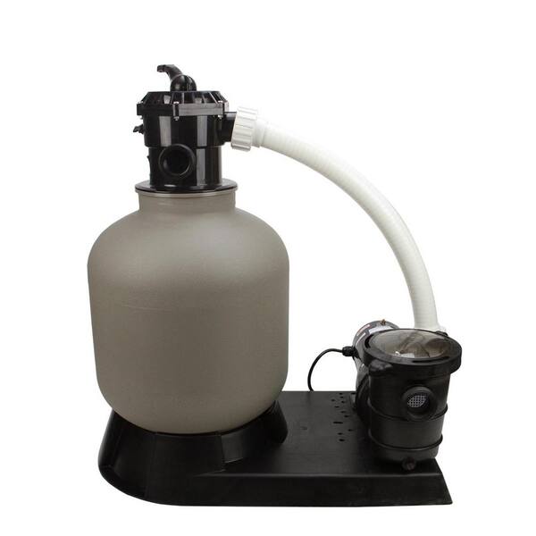 Pool Central 19 in. Top-Mount Above-Ground Pool and Spa Sand Filter System with 1 HP Pump