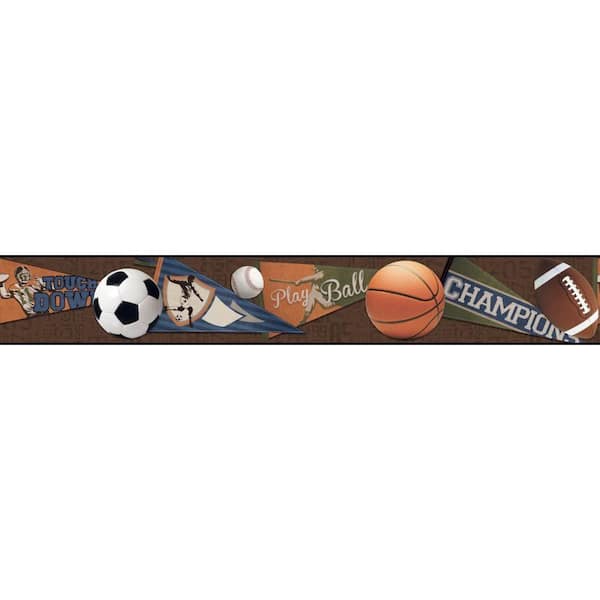 York Wallcoverings Cool Kids Sports Ball Wallpaper Border