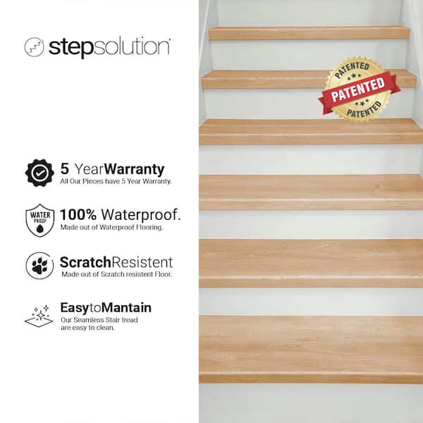 Have a question about STEPSOLUTION Waukee Mill Maple Vinyl Stair