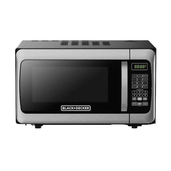 BLACK+DECKER 1.1 Cu. Ft. Microwave Stainless Steel Countertop Microwave  Oven EM031MGGX2 - The Home Depot